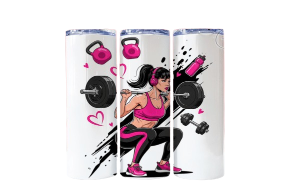 Strong & Stylish – 20oz Skinny Tumbler (Weightlifting Girl Edition)