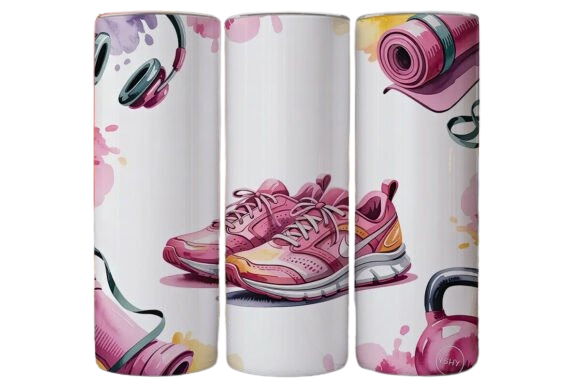 Pink Fitness Vibes – 20oz Skinny Tumbler